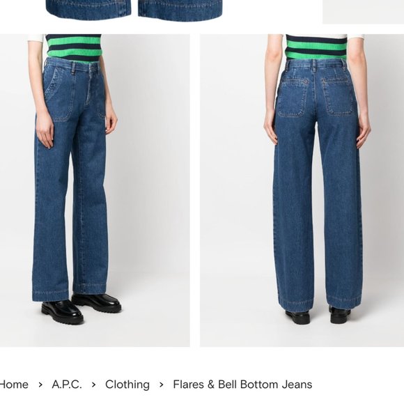 A.P.C. high waist flare jeans blue 25 - Picture 9 of 9